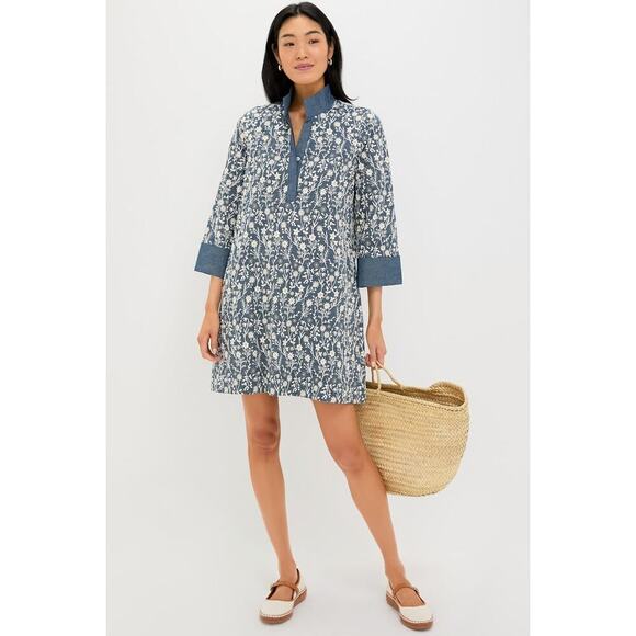 TUCKERNUCK Embroidered Chambray Wildflower Meadows Megan Dress Size L NWT - Picture 6 of 8